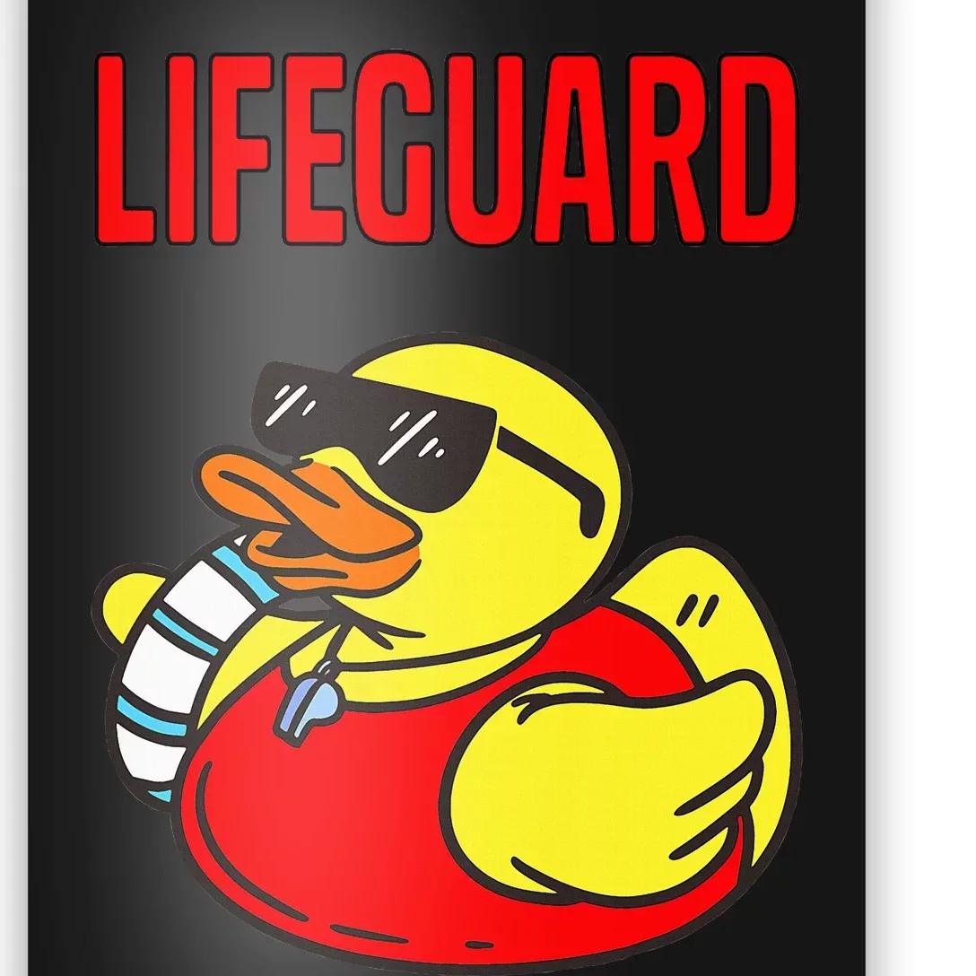 Rubber Duck Graphic Parody Lifeguard Poster