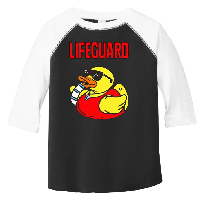 Rubber Duck Graphic Parody Lifeguard Toddler Fine Jersey T-Shirt