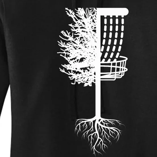 Retro Disc Golf Basket Tree Frisbee Golf Matching Women's Pullover Hoodie