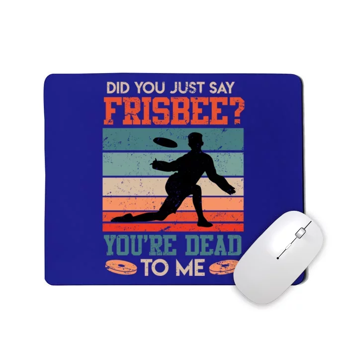 Retro Disc Golf Saying Vintage Disc Golf Ultimate Frisbee Gift Mousepad