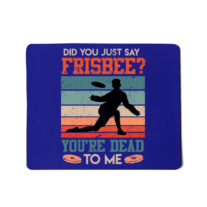 Retro Disc Golf Saying Vintage Disc Golf Ultimate Frisbee Gift Mousepad