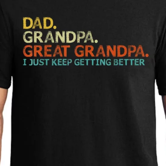 Retro Dad Grandpa Great Grandpa Fathers Day Funny Pajama Set