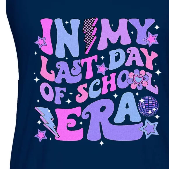 Retro Disco Groovy Hello Summer In My Last Day Of School Era Ladies Essential Flowy Tank