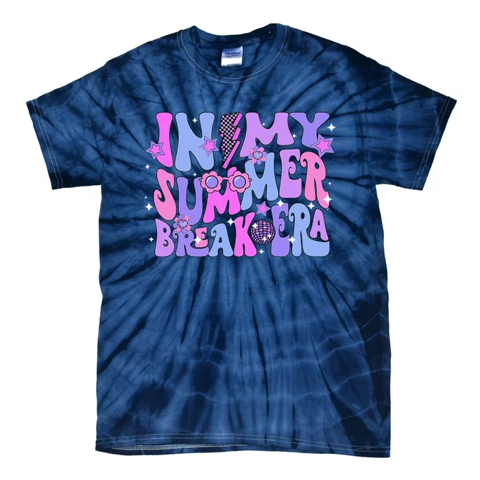 Retro Disco Groovy Last Day Of School In My Summer Break Era Tie-Dye T-Shirt