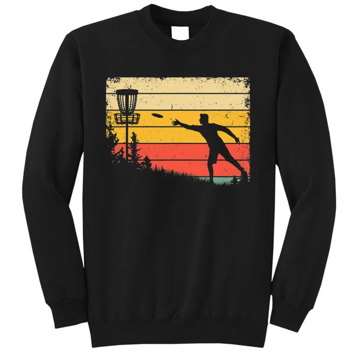 Retro Disc Golf Funny Hit Trees and Curse Disc Golf Tall Sweatshirt