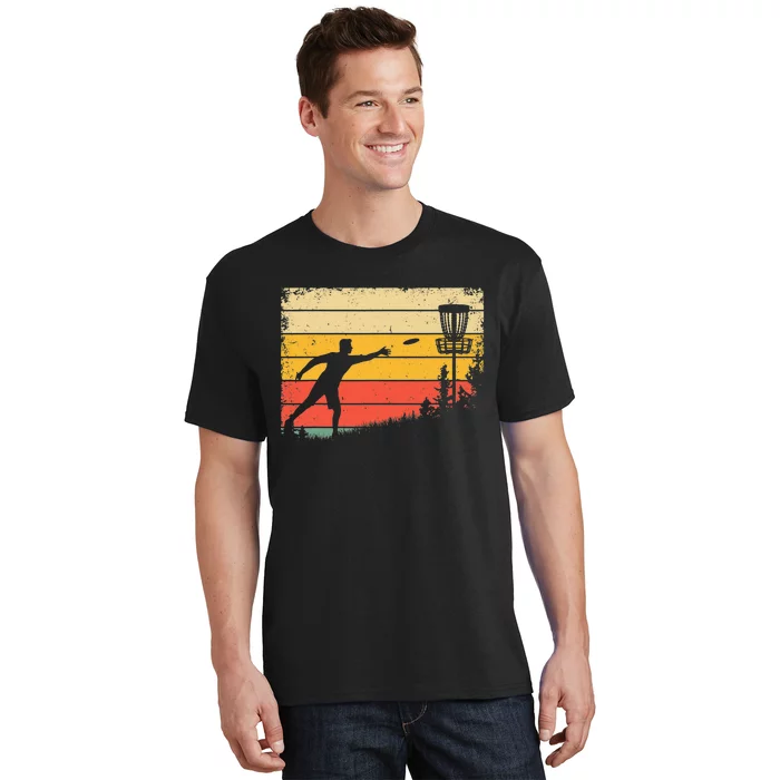 Retro Disc Golf Funny Hit Trees and Curse Disc Golf T-Shirt