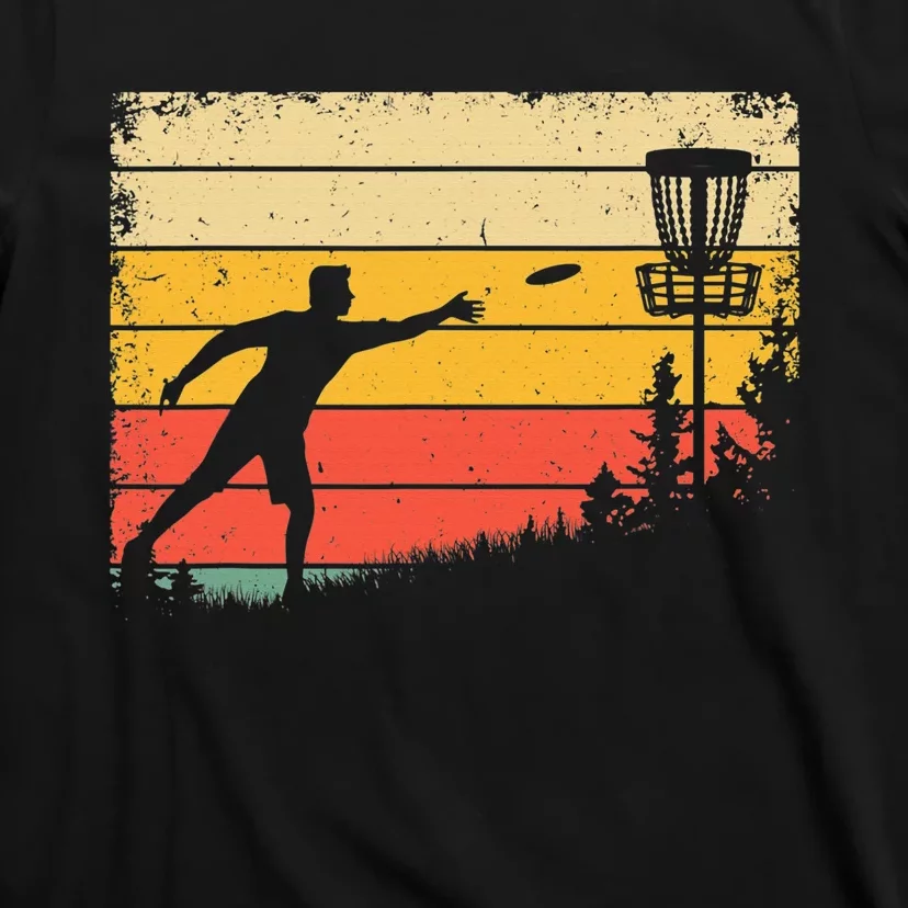 Retro Disc Golf Funny Hit Trees and Curse Disc Golf T-Shirt