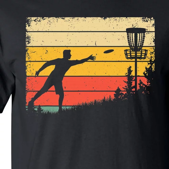 Retro Disc Golf Funny Hit Trees and Curse Disc Golf Tall T-Shirt