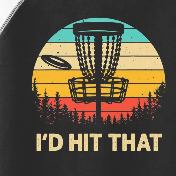 Retro Disc Golf Funny Hit Trees and Curse Disc Golf Toddler Fine Jersey T-Shirt