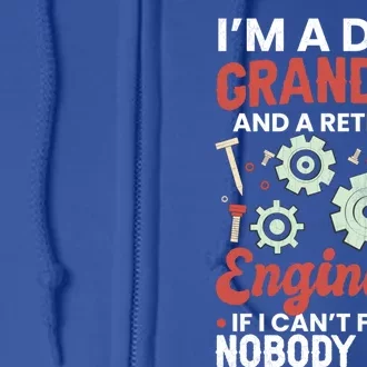 Retired Dad Grandpa Engineer Funny Engineering Graphic Gift Full Zip Hoodie