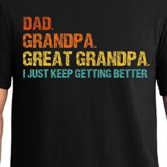 Retro Dad Grandpa Great Grandpa Fathers Day Funny Pajama Set