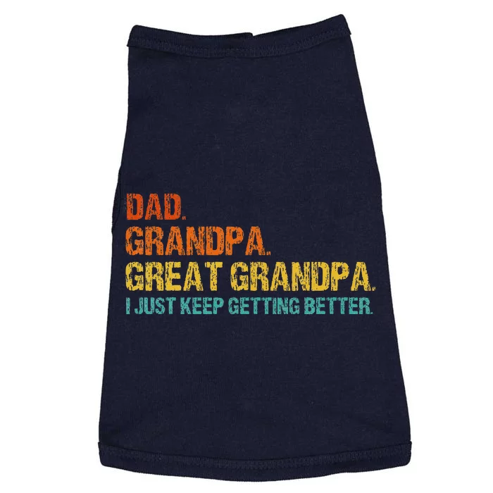 Retro Dad Grandpa Great Grandpa Fathers Day Funny Doggie Tank