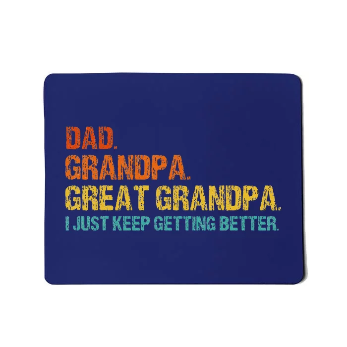 Retro Dad Grandpa Great Grandpa Fathers Day Funny Mousepad