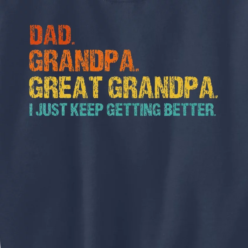 Retro Dad Grandpa Great Grandpa Fathers Day Funny Kids Sweatshirt