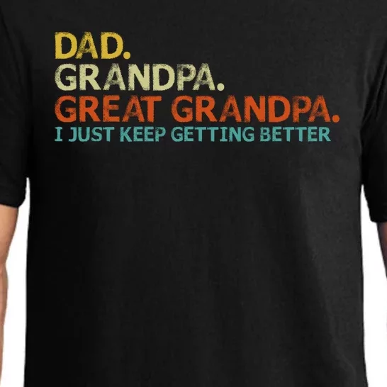 Retro Dad Grandpa Great Grandpa Fathers Day Funny Pajama Set