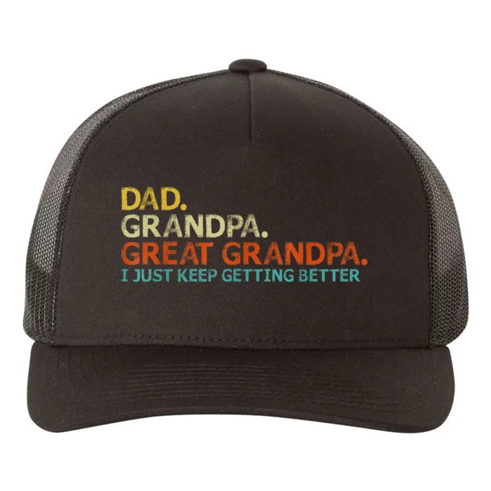 Retro Dad Grandpa Great Grandpa Fathers Day Funny Yupoong Adult 5-Panel Trucker Hat