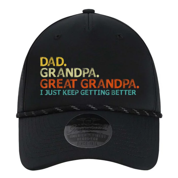 Retro Dad Grandpa Great Grandpa Fathers Day Funny Performance The Dyno Cap