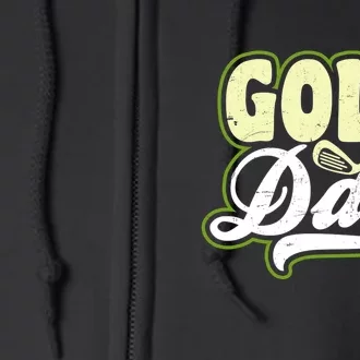 Retro Dad Golf Golf Player Gift For Dad Father's Day Full Zip Hoodie