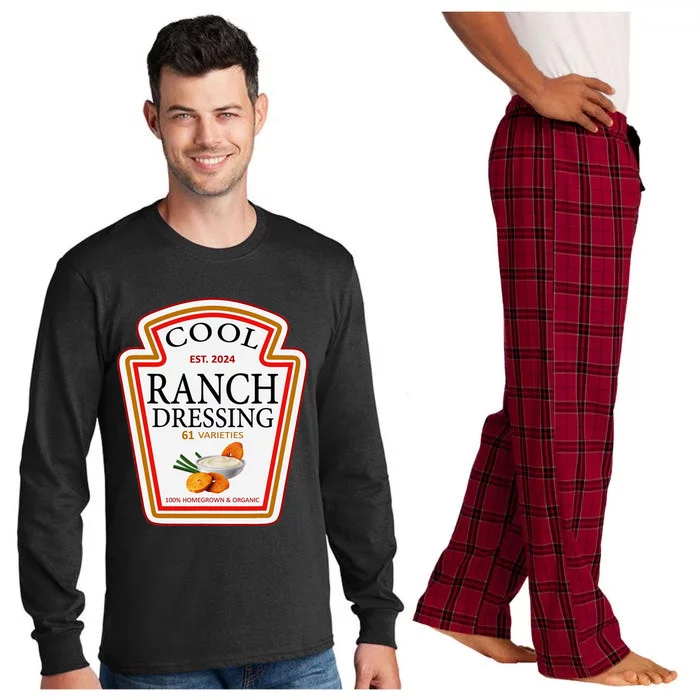 Ranch Dressing Group Condiment Family Matching Halloween Long Sleeve Pajama Set