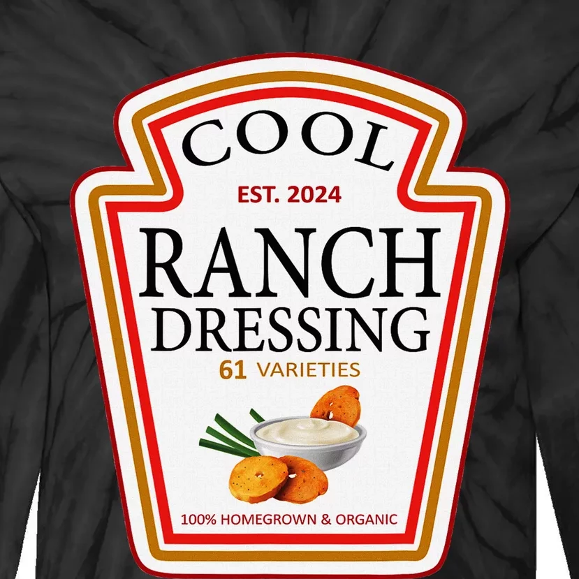 Ranch Dressing Group Condiment Family Matching Halloween Tie-Dye Long Sleeve Shirt