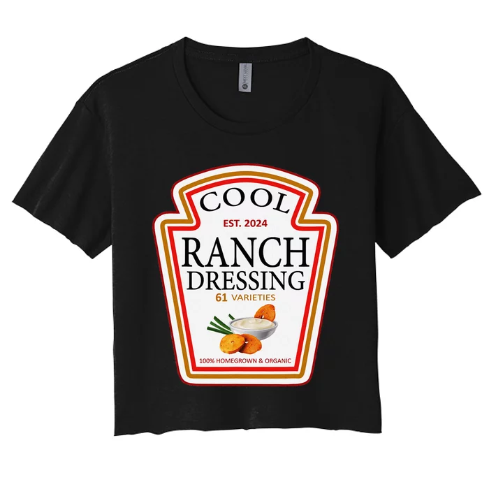 Ranch Dressing Group Condiment Family Matching Halloween Women's Crop Top Tee