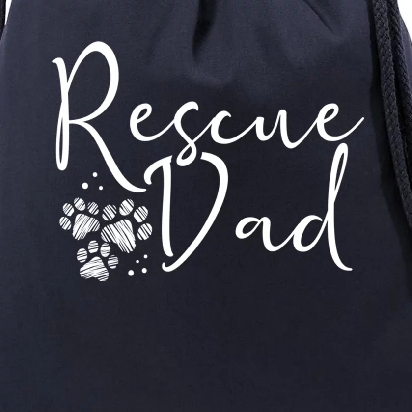 Rescue Dad Gift Dog Cat Animal Rescuing Fathers Day Gift Drawstring Bag