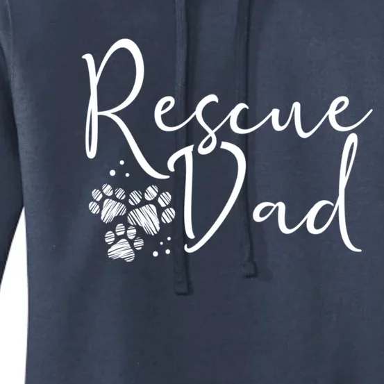 Rescue Dad Gift Dog Cat Animal Rescuing Fathers Day Gift Women's Pullover Hoodie