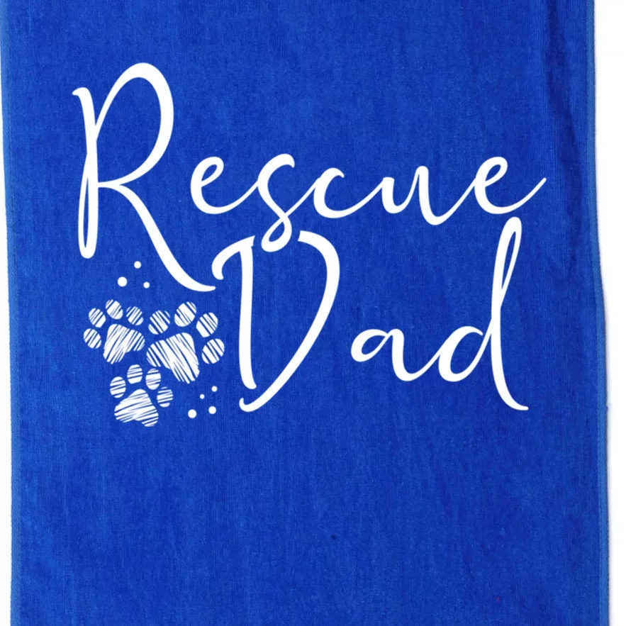 Rescue Dad Gift Dog Cat Animal Rescuing Fathers Day Gift Platinum Collection Golf Towel