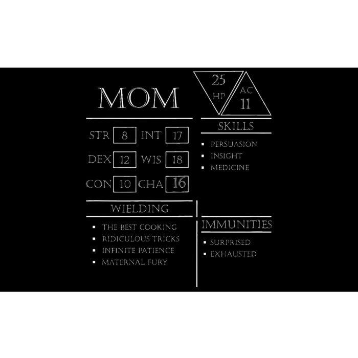 Roleplaying Dice Gamer Dragon Mom Stat Skills Wielding Bumper Sticker