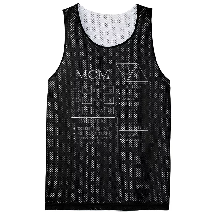 Roleplaying Dice Gamer Dragon Mom Stat Skills Wielding Mesh Reversible Basketball Jersey Tank