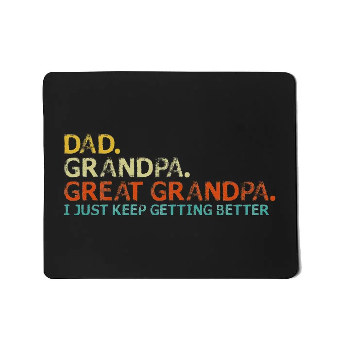 retro dad grandpa great grandpa fathers day funny Mousepad