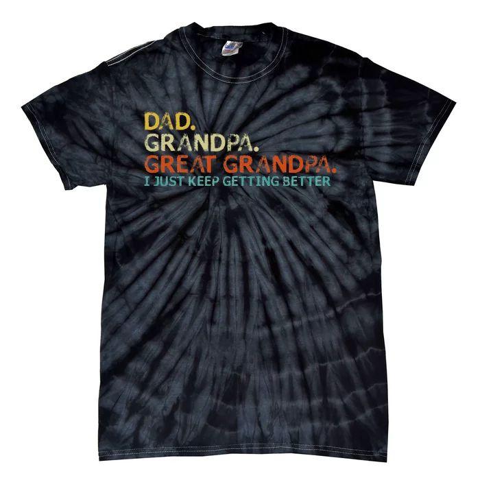 retro dad grandpa great grandpa fathers day funny Tie-Dye T-Shirt