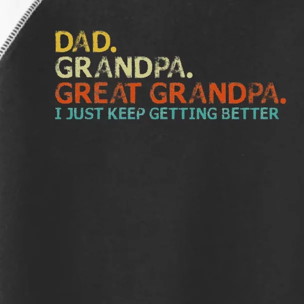 retro dad grandpa great grandpa fathers day funny Toddler Fine Jersey T-Shirt