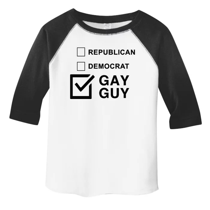 Republican Democrat Gay Guy Limited Toddler Fine Jersey T-Shirt