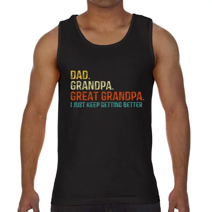 Retro Dad Grandpa Great Grandpa Fathers Day Funny Comfort Colors® Tank Top