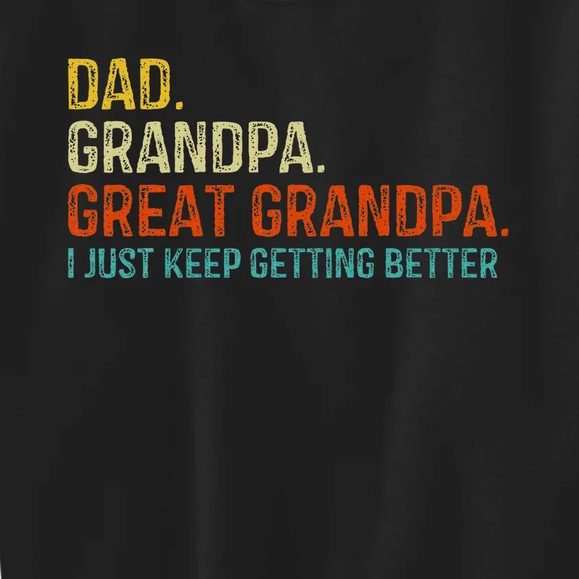 Retro Dad Grandpa Great Grandpa Fathers Day Funny Kids Sweatshirt