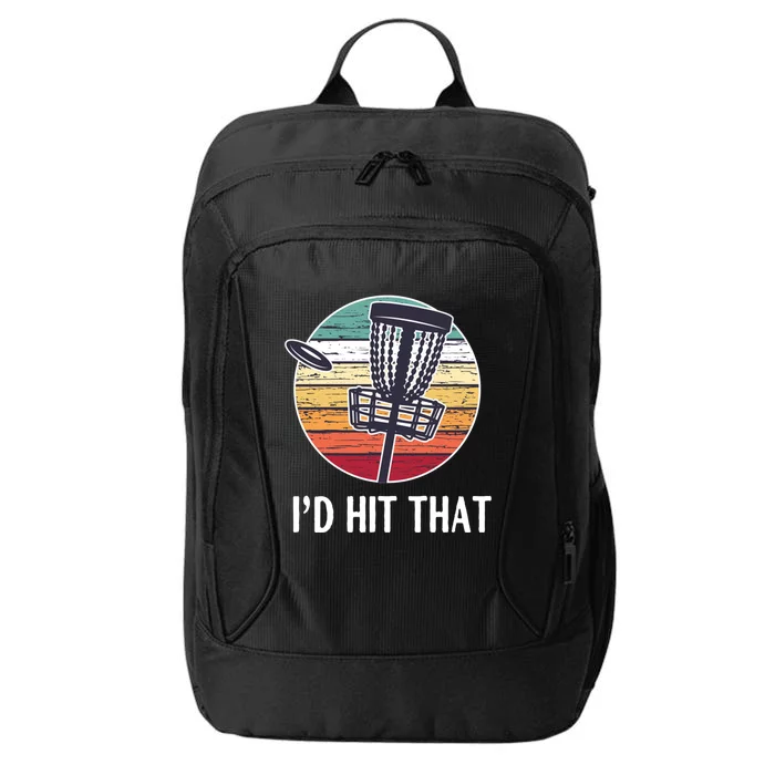 Retro Disc Golf Sporgreat Gift I'd Hit That Sunset Vintage Gift City Backpack