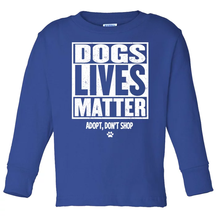 Rescue Dog Gift Mom Dad Dogs Paw Veterinarian Vet Tech Gift Toddler Long Sleeve Shirt