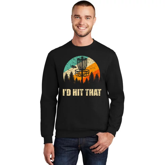 Retro Disc Golf Sport  Sunset Vintage Frisbee Golf Tall Sweatshirt