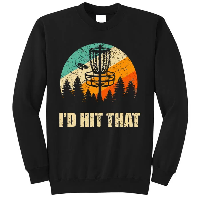 Retro Disc Golf Sport  Sunset Vintage Frisbee Golf Tall Sweatshirt