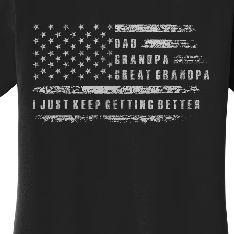 Retro Dad Grandpa Great Grandpa Fathers Day Funny Women's T-Shirt