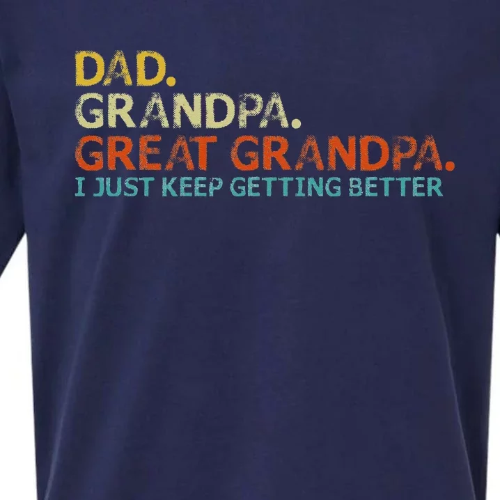 retro dad grandpa great grandpa fathers day funny Sueded Cloud Jersey T-Shirt