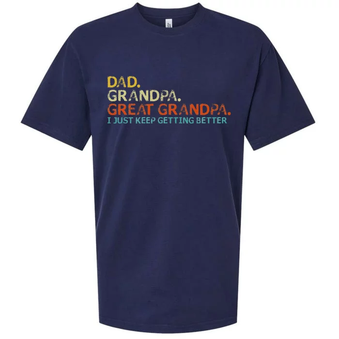 retro dad grandpa great grandpa fathers day funny Sueded Cloud Jersey T-Shirt