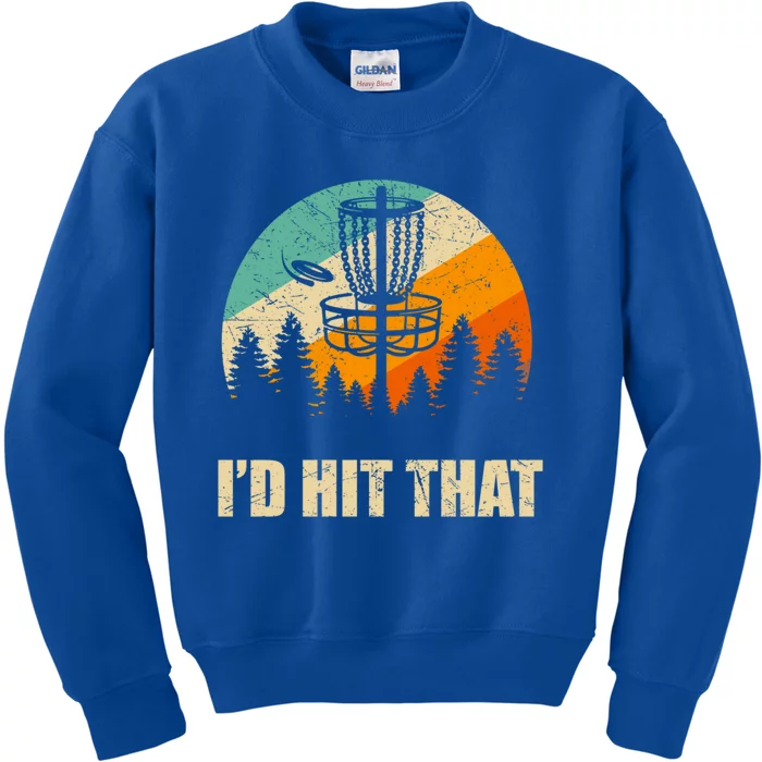 Retro Disc Golf Sporgift Sunset Vintage Frisbee Golf Gift Kids Sweatshirt