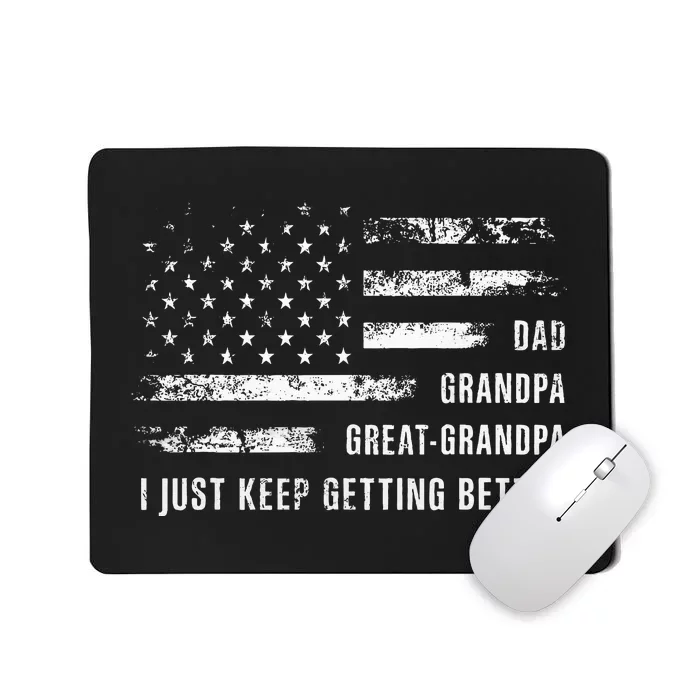 Retro Dad Grandpa Great Grandpa Fathers Day Funny Mousepad