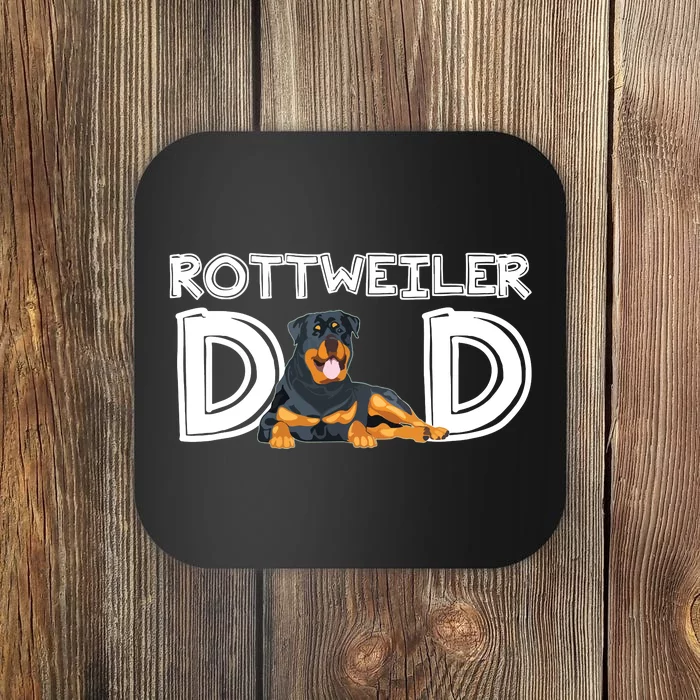 Rottweiler Dad Gift Fathers Day Rottweiler Coaster