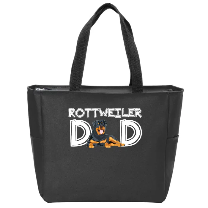 Rottweiler Dad Gift Fathers Day Rottweiler Zip Tote Bag