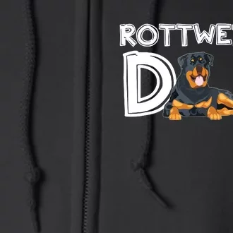 Rottweiler Dad Gift Fathers Day Rottweiler Full Zip Hoodie