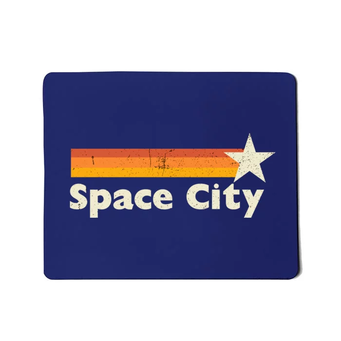 Retro Distressed Houston Baseball Space City Mousepad