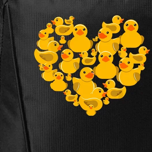 Rubber Duck Heart Valentine Day As Family City Backpack